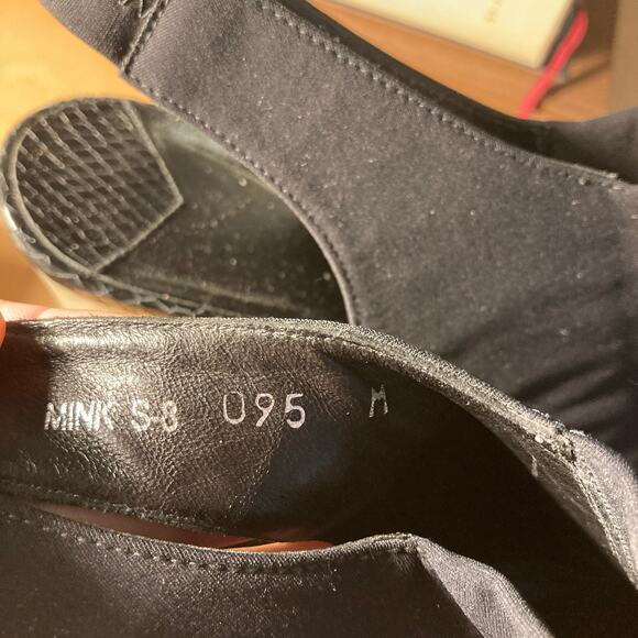 Donald J. Pliner Mink Black Leather Snakeskin Microfiber & Horn Heel ~ Sz 9.5 - Picture 8 of 9